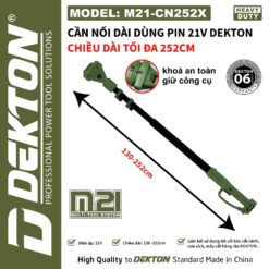 cần nối dài dùng pin Dekton M21-CN252X (2)