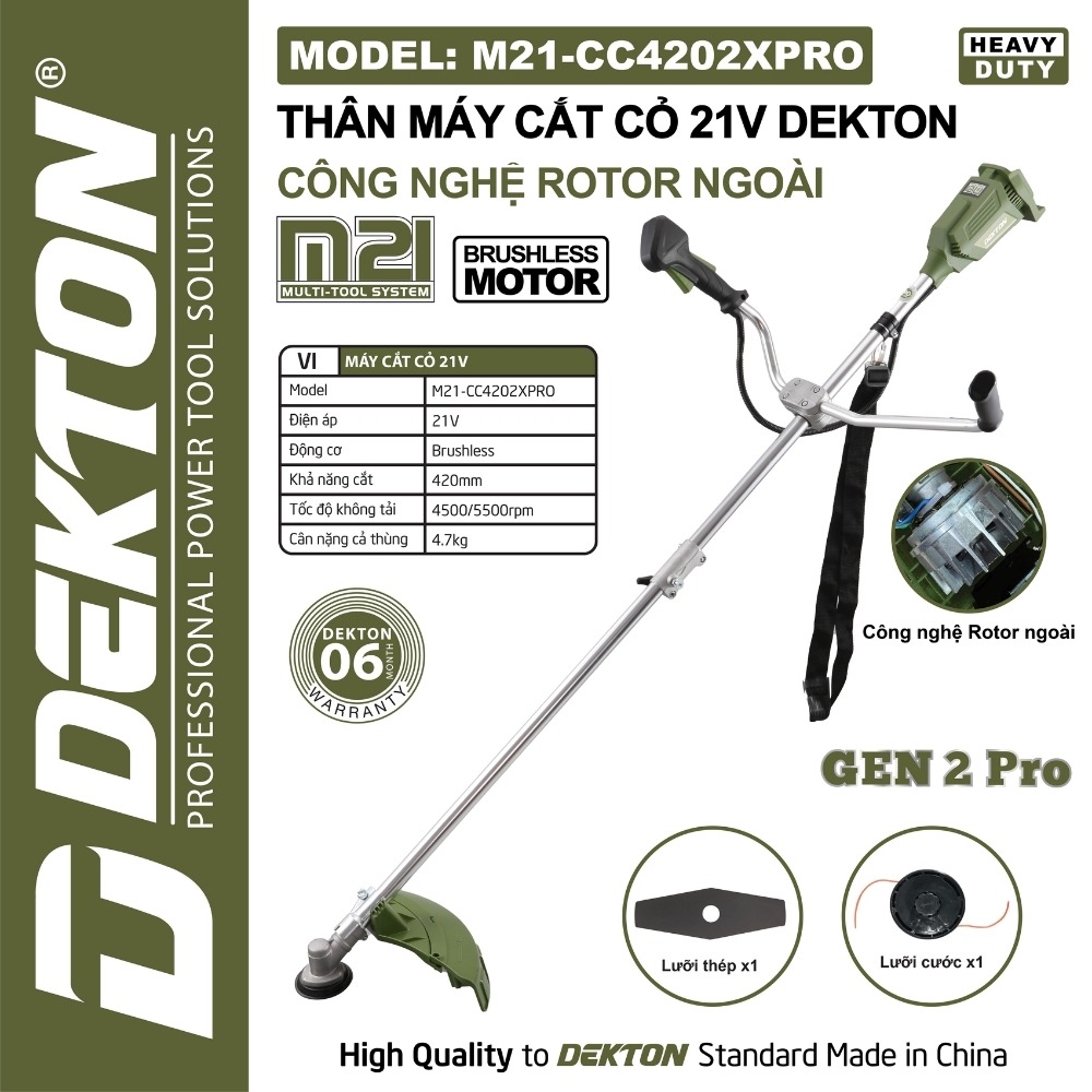 Máy cắt cỏ dùng pin 21V Dekton M21-CC4202XPRO 2 máy cắt cỏ dùng pin Dekton M21-CC4202XPRO (2)
