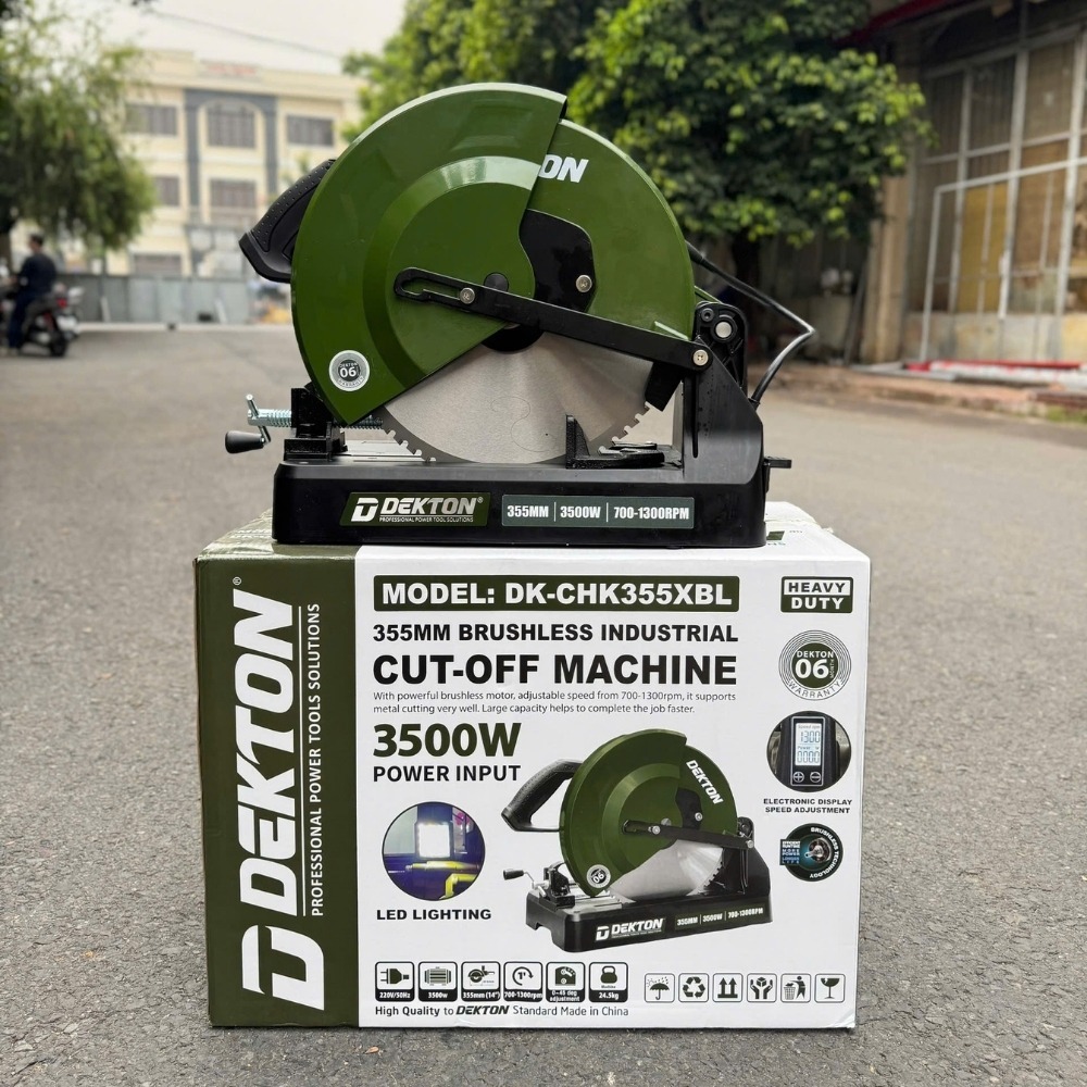 Máy cắt hợp kim 3500W 355mm Dekton DK- CHK355XBL (màu olive) 3 máy cắt hợp kim Dekton DK- CHK355XBL (3)