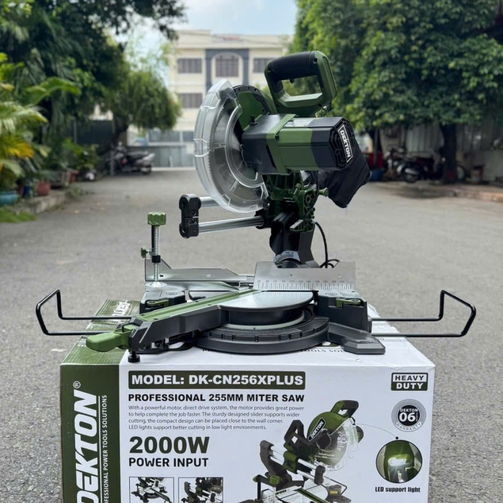 Máy cắt nhôm trượt 2000W 255mm Dekton DK-CN256XPLUS (màu olive) 3 máy cắt nhôm Dekton DK-CN256XPLUS (3)