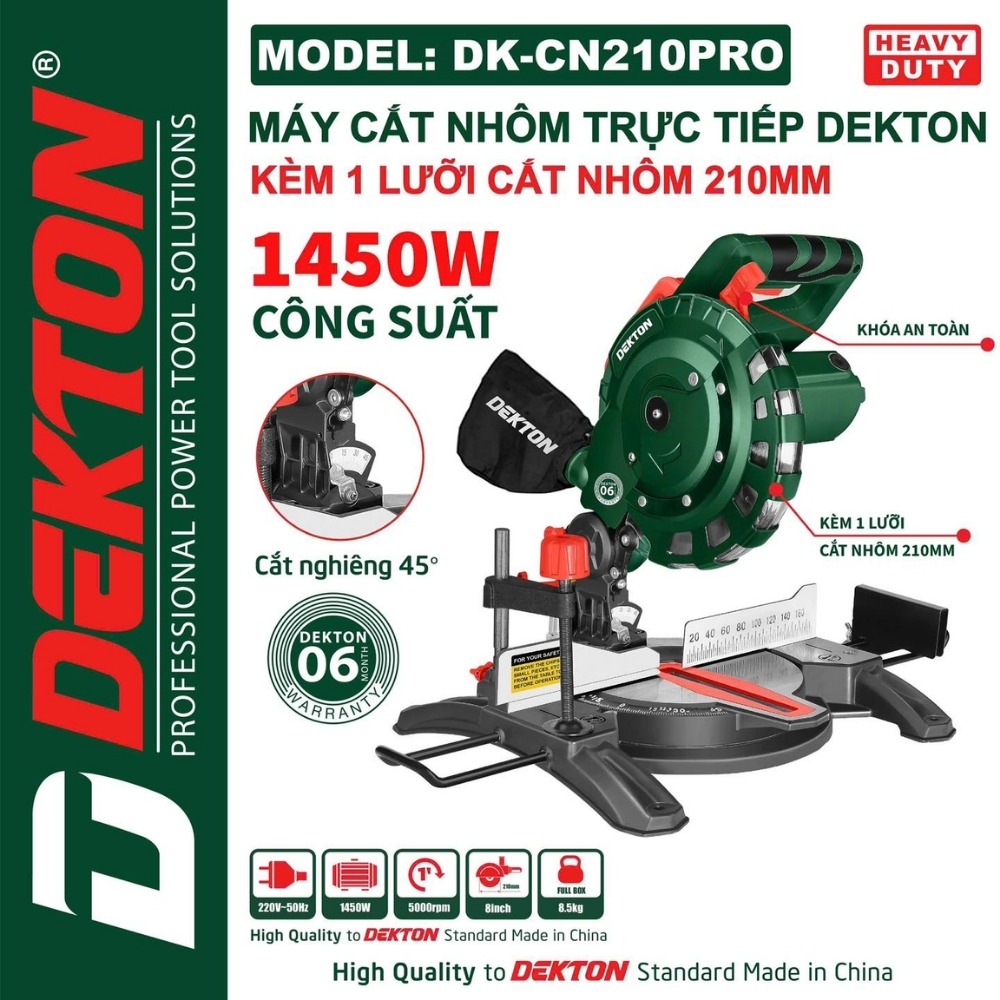 Máy cắt nhôm 1450W 210mm Dekton DK-CN210PRO 2 máy cắt nhôm và gỗ Dekton DK-CN210PRO (2)