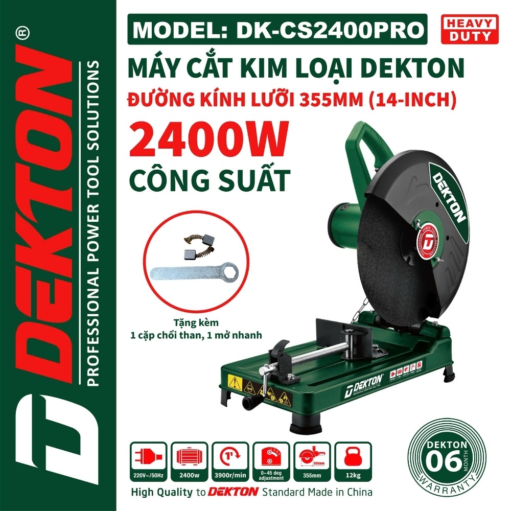 Máy cắt sắt 2400W 355mm Dekton DK-CS2400PRO 2 Máy cắt sắt 2400W 355mm Dekton DK-CS2400PRO - Ảnh 2