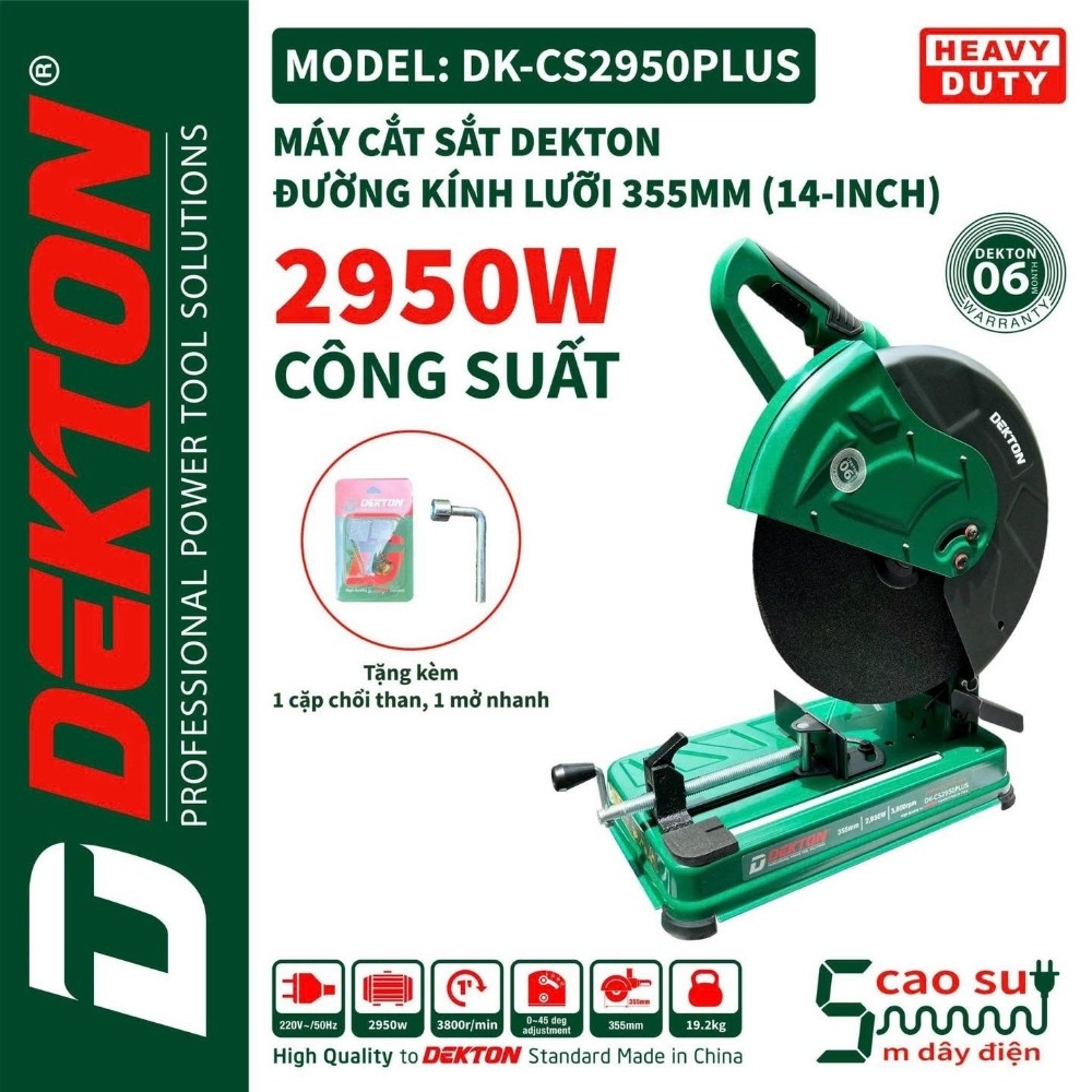 Máy cắt sắt 2950W 355mm Dekton DK-CS2950PLUS 2 máy cắt sắt Dekton DK-CS2950PLUS (2)