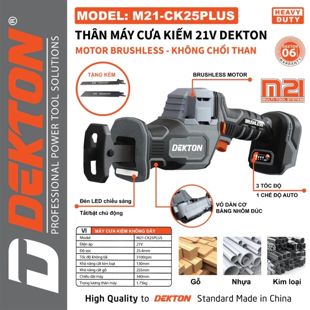 Máy cưa kiếm dùng pin 21V Dekton M21-CK25PLUS 2 máy cưa kiếm dùng pin Dekton M21-CK25PLUS (2)