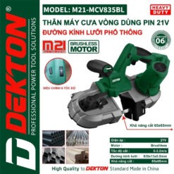 máy cưa vòng dùng pin Dekton M21-MCV835BL (2)