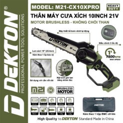 máy cưa xích dùng pin Dekton M21-CX10XPRO (2)