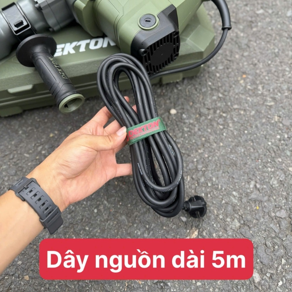 Máy đục bê tông 17mm 1600W Dekton DK-DH3901XPRO (màu olive) 7 máy đục bê tông Dekton DK-DH3901XPRO (7)