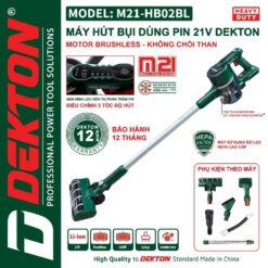 máy hút bụi dùng pin Dekton M21-HB02BL (2)