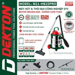 máy hút bụi dùng pin Dekton M21-HB25PRO (2)