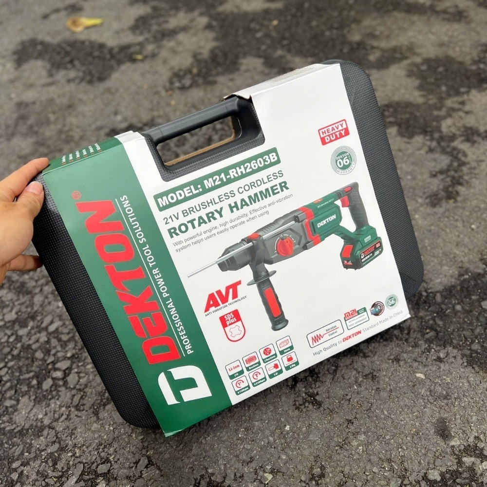 Máy khoan bê tông dùng pin 21V Dekton M21-RH2603B 10 máy khoan đục bê tông dùng pin Dekton M21-RH2603B (10)