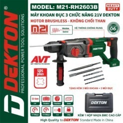máy khoan đục bê tông dùng pin Dekton M21-RH2603B (2)