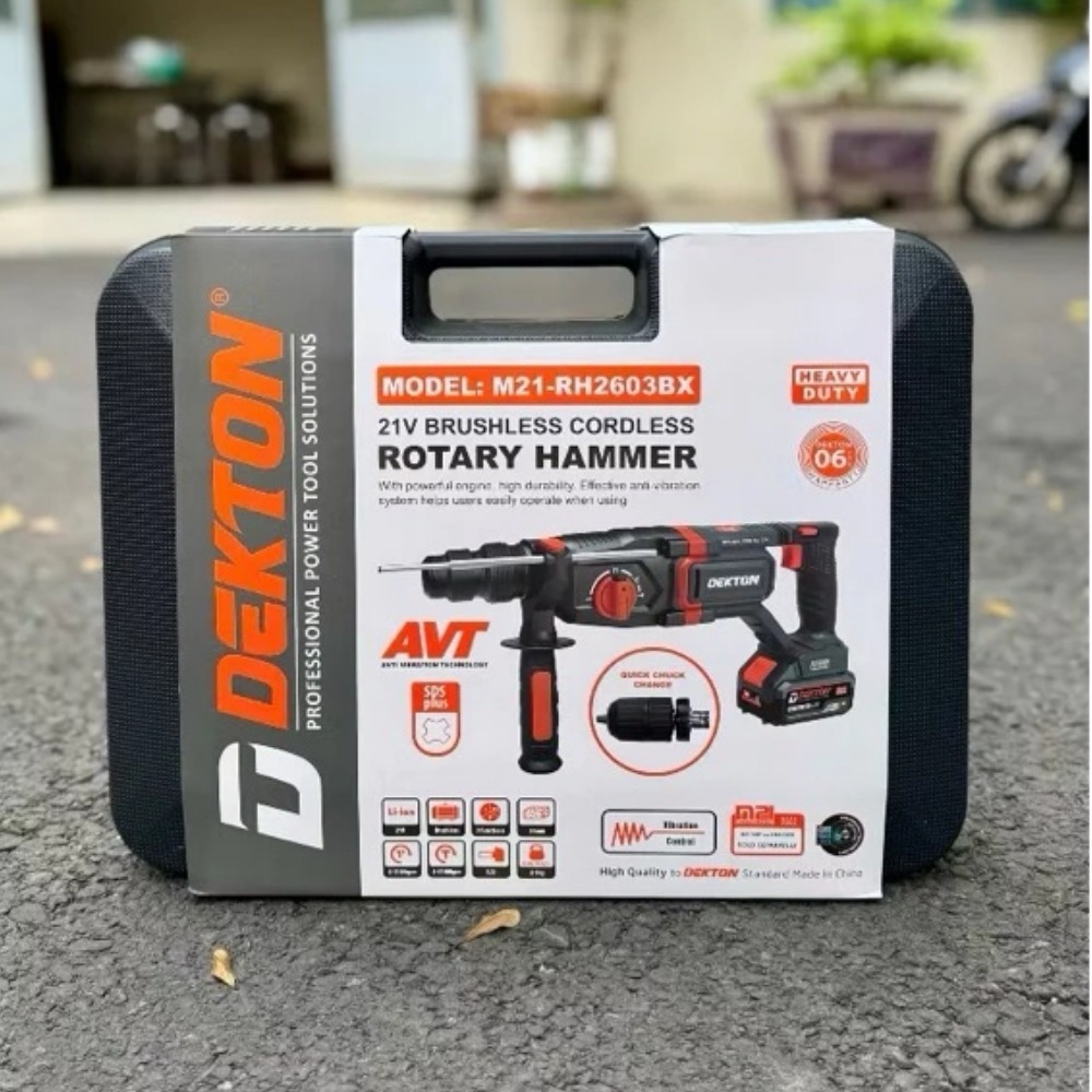 Máy khoan bê tông dùng pin 21V Dekton M21-RH2603BX 6 máy khoan đục bê tông dùng pin Dekton M21-RH2603BX (7)