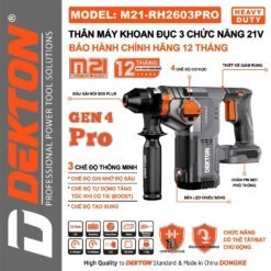 máy khoan đục bê tông dùng pin Dekton M21-RH2603PRO (2)