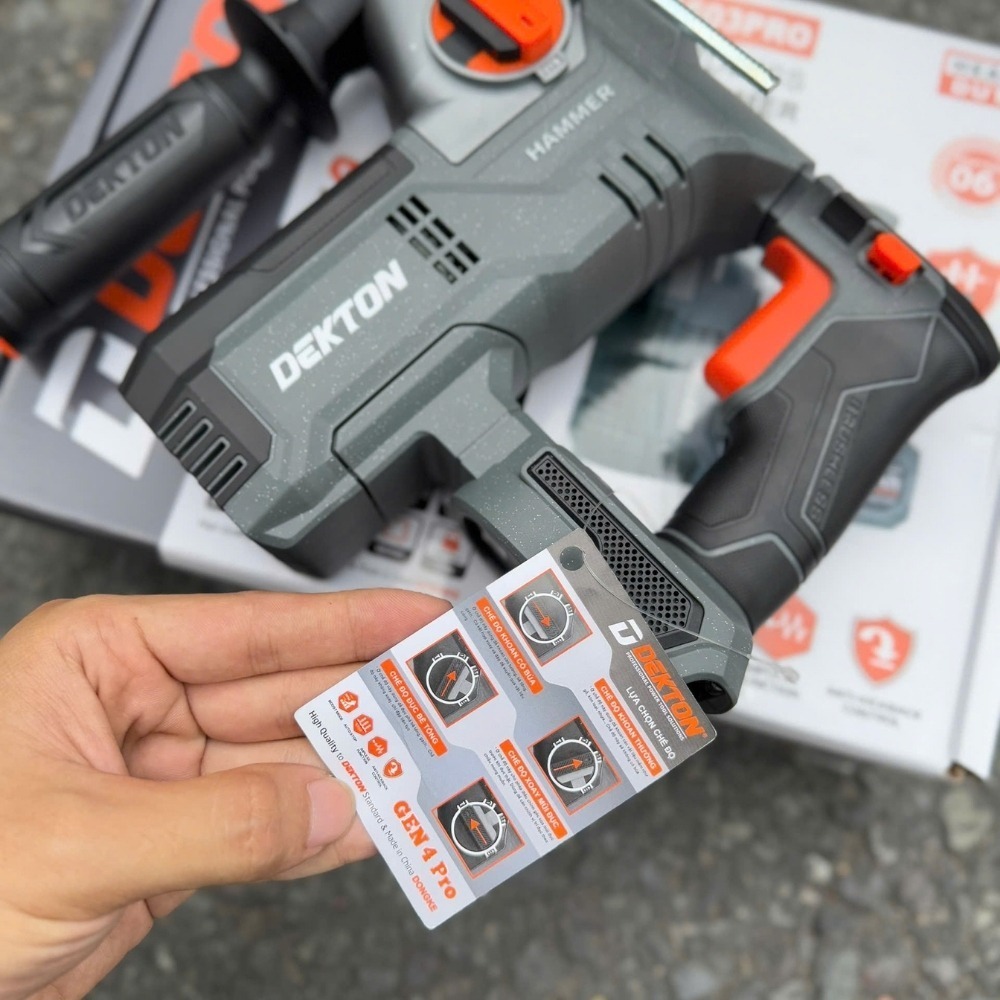 Máy khoan bê tông dùng pin 21V Dekton M21-RH2603PRO (GEN 4 PRO) 7 máy khoan đục bê tông dùng pin Dekton M21-RH2603PRO (7)