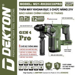 máy khoan đục bê tông dùng pin Dekton M21-RH2603XPRO (2)