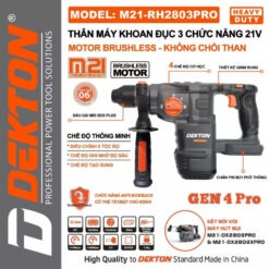 máy khoan đục bê tông dùng pin Dekton M21-RH2803PRO (2)