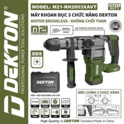 máy khoan đục bê tông dùng pin Dekton M21-RH2803XAVT (2)