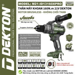 máy khoan dùng pin Dekton M21-ID13160XPRO (2)