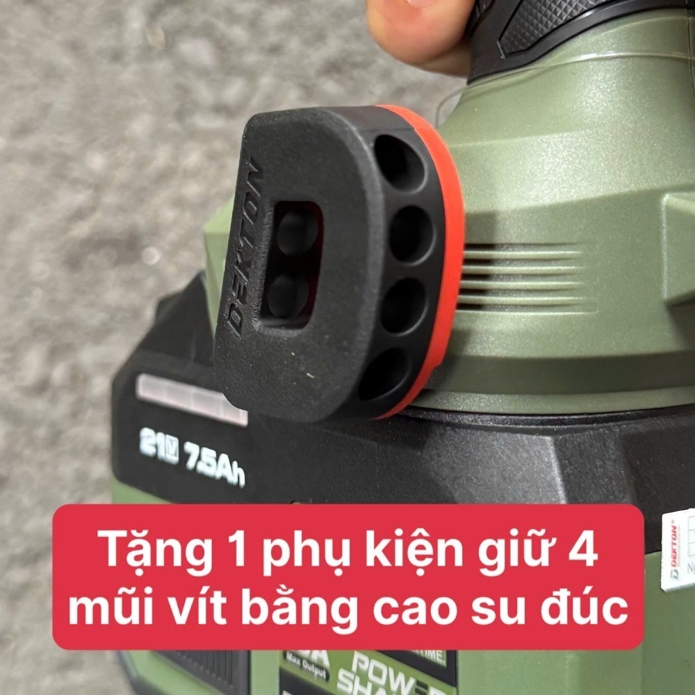 Máy khoan dùng pin 21V 160Nm Dekton M21-ID13160XPRO (màu olive) 7 máy khoan dùng pin Dekton M21-ID13160XPRO (7)