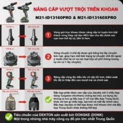 Máy khoan dùng pin 21V 160Nm Dekton M21-ID13160XPRO (màu olive) 15 máy khoan dùng pin Dekton M21-ID13160XPRO (8)