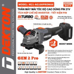 máy mài góc dùng pin Dekton M21-AG100PROMAX (2)
