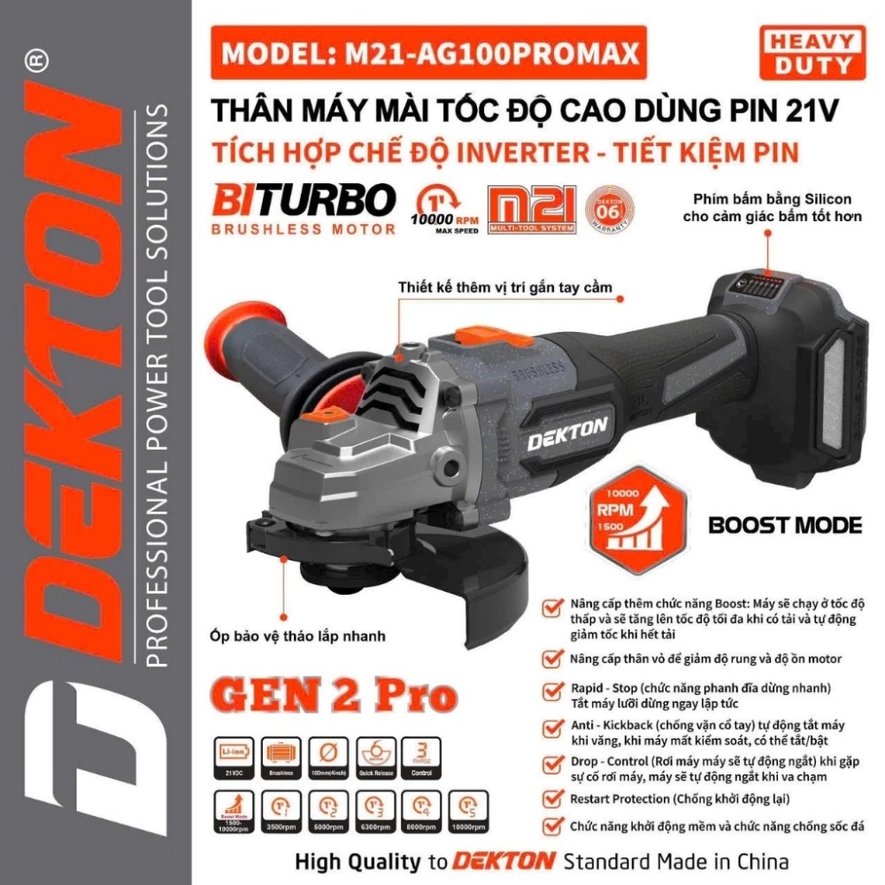 Máy mài góc dùng pin 21V Dekton M21-AG100PROMAX 2 máy mài góc dùng pin Dekton M21-AG100PROMAX (2)