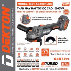 Máy mài góc dùng pin 21V M21-AG100PLUS 16 máy mài góc dùng pin Dekton M21-AG100XPLUS (4)