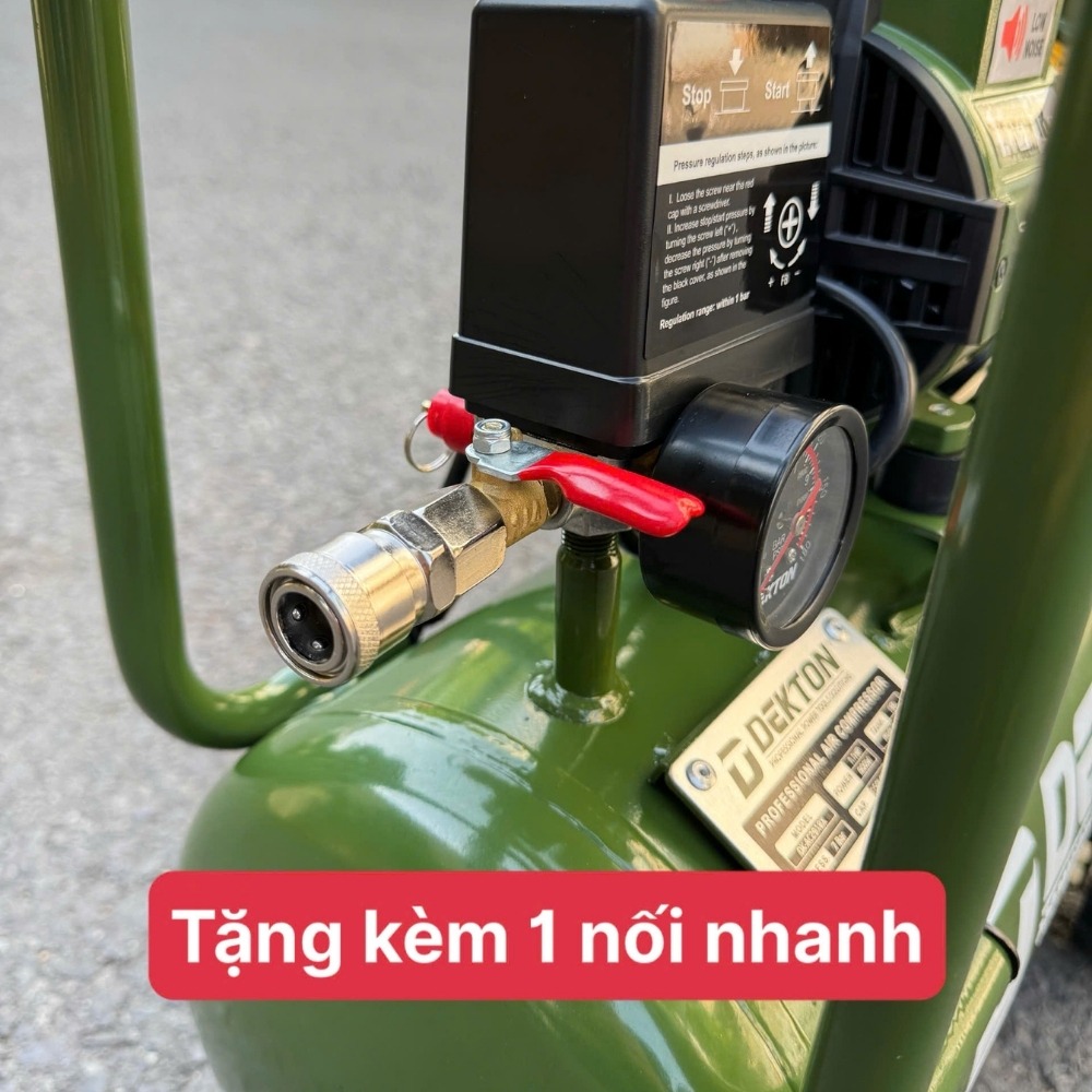Máy nén khí không dầu 18L 1.1HP Dekton DK-AC2918X (màu olive) 11 máy nén khí dekton DK-AC2918X (11)