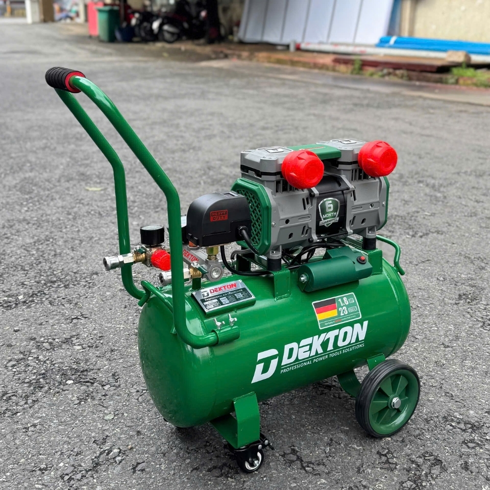 Máy nén khí không dầu 23L 1.8HP Dekton DK-AC3925PLUS (tay kéo dài) 4 máy nén khí dekton DK-AC3925PLUS (4)