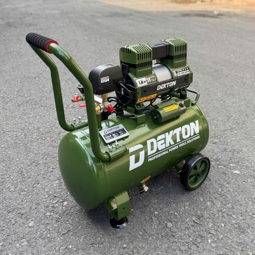 Máy nén khí không dầu 30L 1.8HP Dekton DK-AC3930XPRO (màu olive) 4 máy nén khí dekton DK-AC3930XPRO (3)