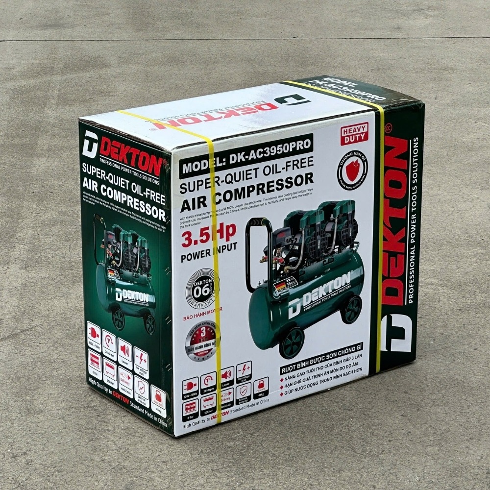 Máy nén khí không dầu 50L 3.5HP Dekton DK-AC3950PRO 7 máy nén khí dekton DK-AC3950PRO (7)