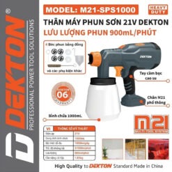 máy phun sơn dùng pin Dekton M21-SPS1000 (2)