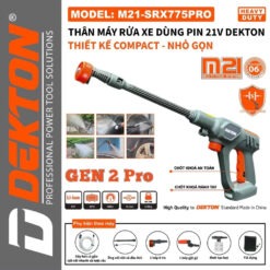 máy rửa xe dùng pin Dekton M21-SRX775PRO (2)