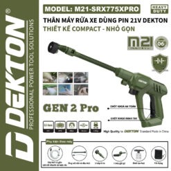 máy rửa xe dùng pin Dekton M21-SRX775XPRO (2)