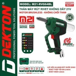 máy rút rive dùng pin Dekton M21-RVG64BL (2)