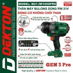 máy siết bulong dùng pin Dekton M21-IW1650PRO (3)