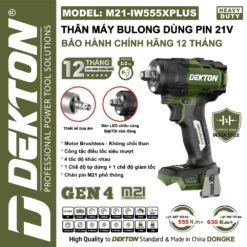 máy siết bulong dùng pin Dekton M21-IW555PLUS (4)