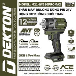 Máy siết bu lông dùng pin 21V 680Nm Dekton M21-IW680PROMAX 12 máy siết bulong dùng pin Dekton M21-IW680 PROMAX (3)