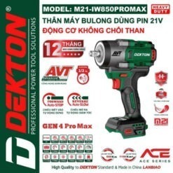 máy siết bulong dùng pin Dekton M21-IW850 PROMAX (2)
