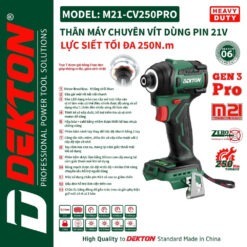 máy siết vít dùng pin Dekton M21-CV250PRO (2)