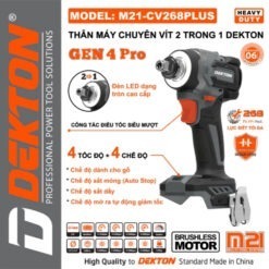 máy siết vít dùng pin Dekton M21-CV268PLUS (2)