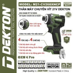 máy siết vít dùng pin Dekton M21-CV268XNCP (2)