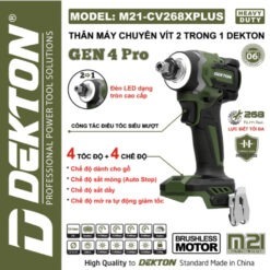 máy siết vít dùng pin Dekton M21-CV268XPLUS (2)