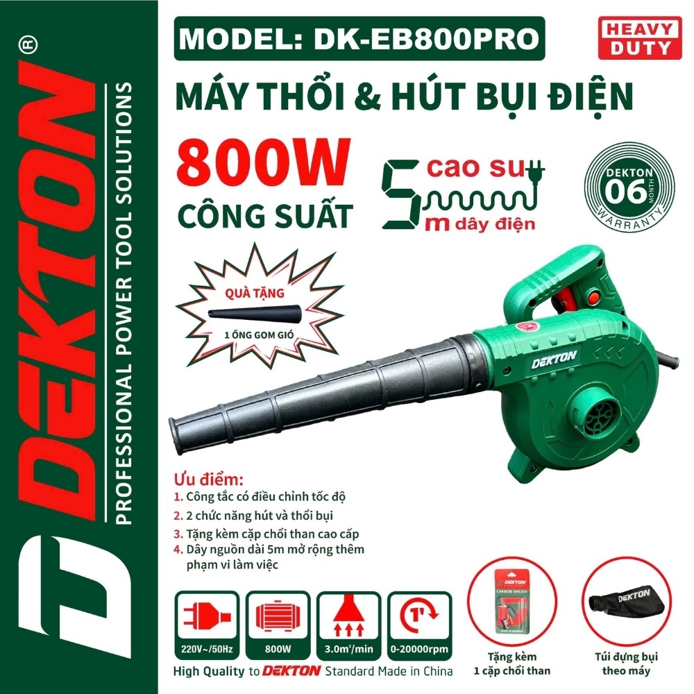 Máy thổi và hút bụi 800W Dekton DK-EB800PRO 2 máy thổi và hút bụi Dekton DK-EB800PRO (2)