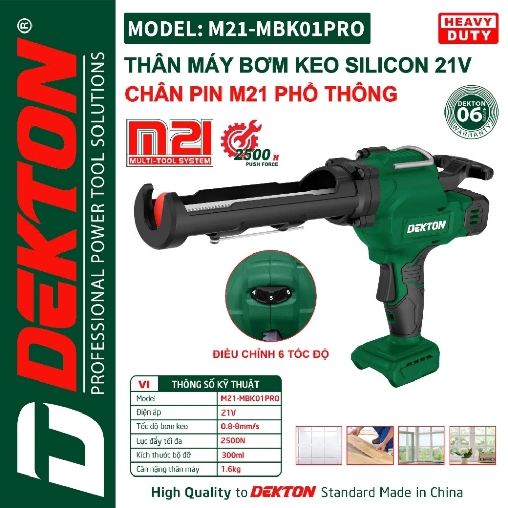 Súng bắn keo silicon dùng pin 21V Dekton M21-MBK01PRO 2 súng bơm keo silicol dùng pin Dekton M21-MBK01PRO (2)