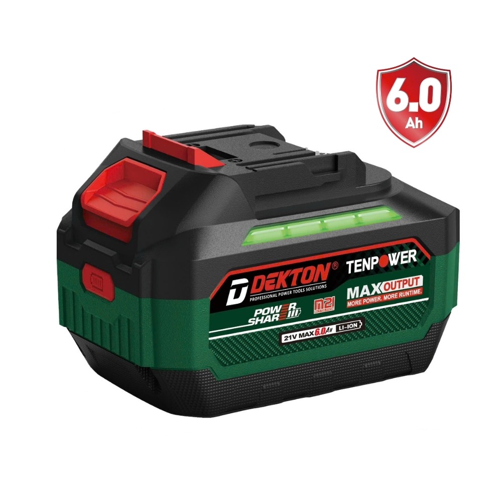 Pin 21V 6.0Ah Dekton M21-B60100PLUS (dòng xả max 100A) 1 Pin 21V 6.0Ah Dekton M21-B60100PLUS (dòng xả max 100A)