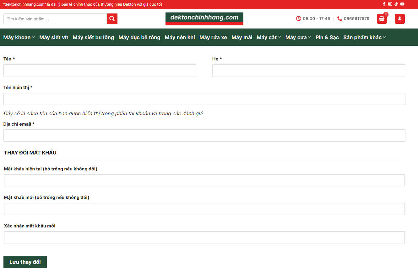 Hướng dẫn mua hàng 1 đăng ký tài khoản dektonchinhhang.com