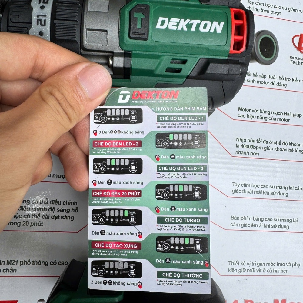 Máy khoan dùng pin 21V 160Nm Dekton M21-ID13160PROMAX 10 M21-ID13160PROMAX (6)
