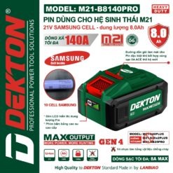 Pin 21V 8.0Ah Dekton M21-B8140PRO & M21-B8140XPRO (Cell SamSung) 15 m21-b8140xpro (3)