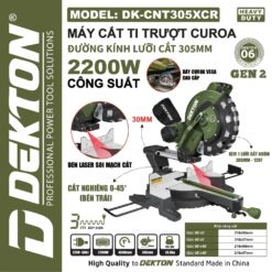 Máy cắt nhôm curoa 2200W Dekton DK-CNT305XCR